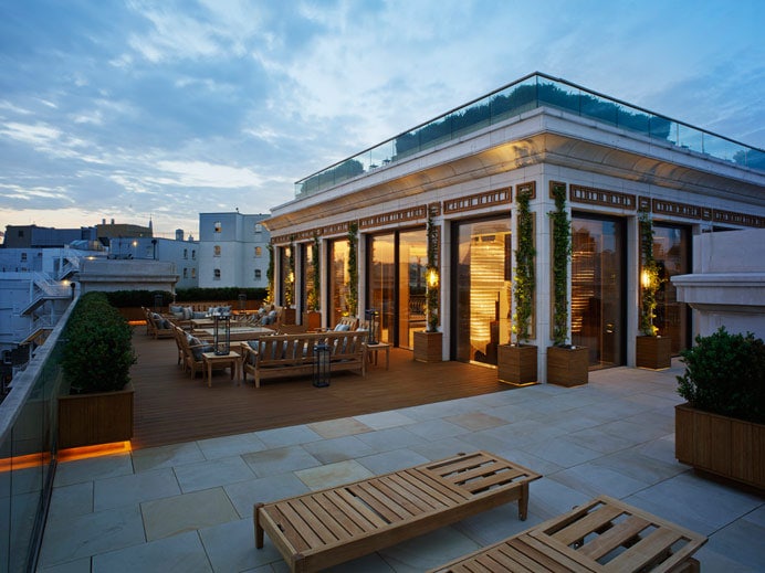 Garden roof terrace and decking design Corinthia project